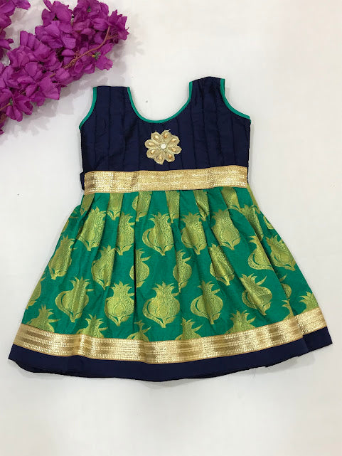 Zari With Lace Work Silk Gown In Tempe