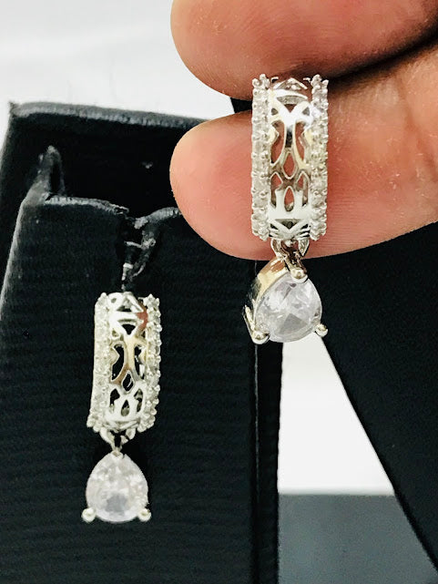 American Diamond White Color Unique Designed Earrings In USA