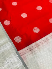Gorgeous Red Color Pure Silk Saree In Chandler
