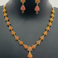 Appealing Antique AD Stoned Ruby Color Necklace With Earring Sets