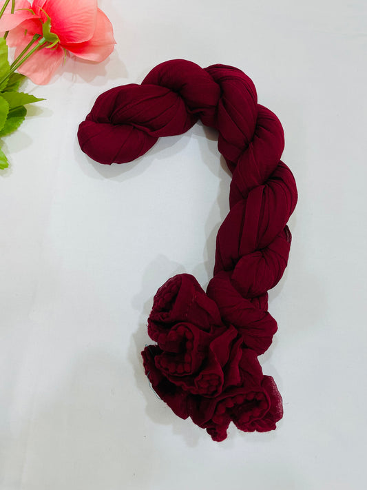 Pretty Maroon Color Plain Chiffon Dupatta