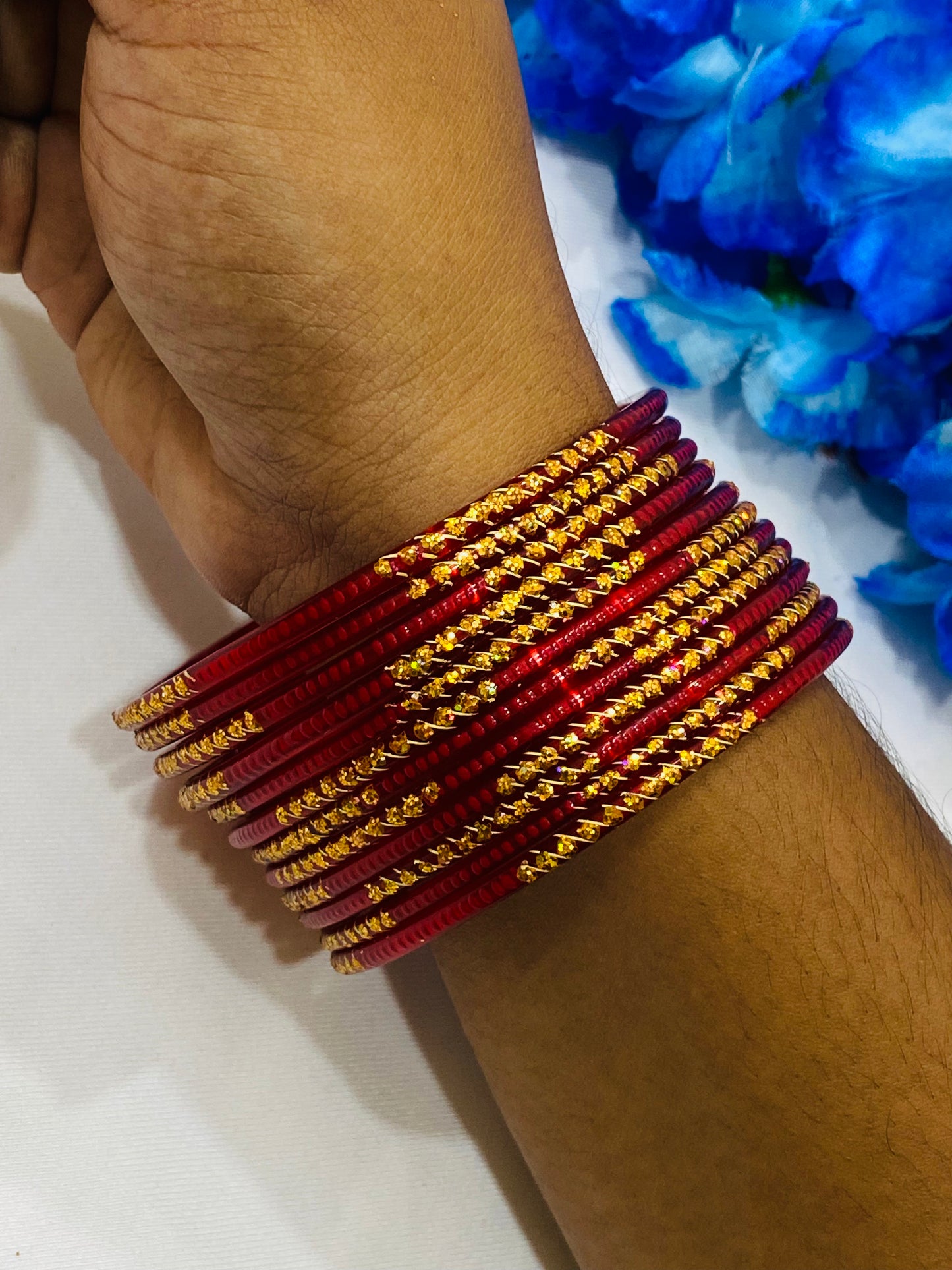 Red Color Glass Bangles For Women Near Me