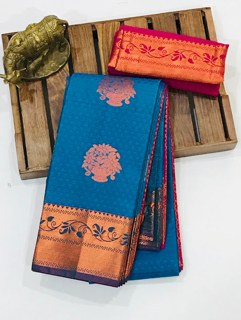 Gorgeous Sky Blue Colored Sarees Near Me