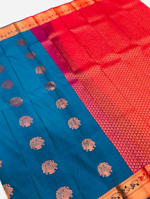 Art Silk Contrast Border Sarees In Gilbert