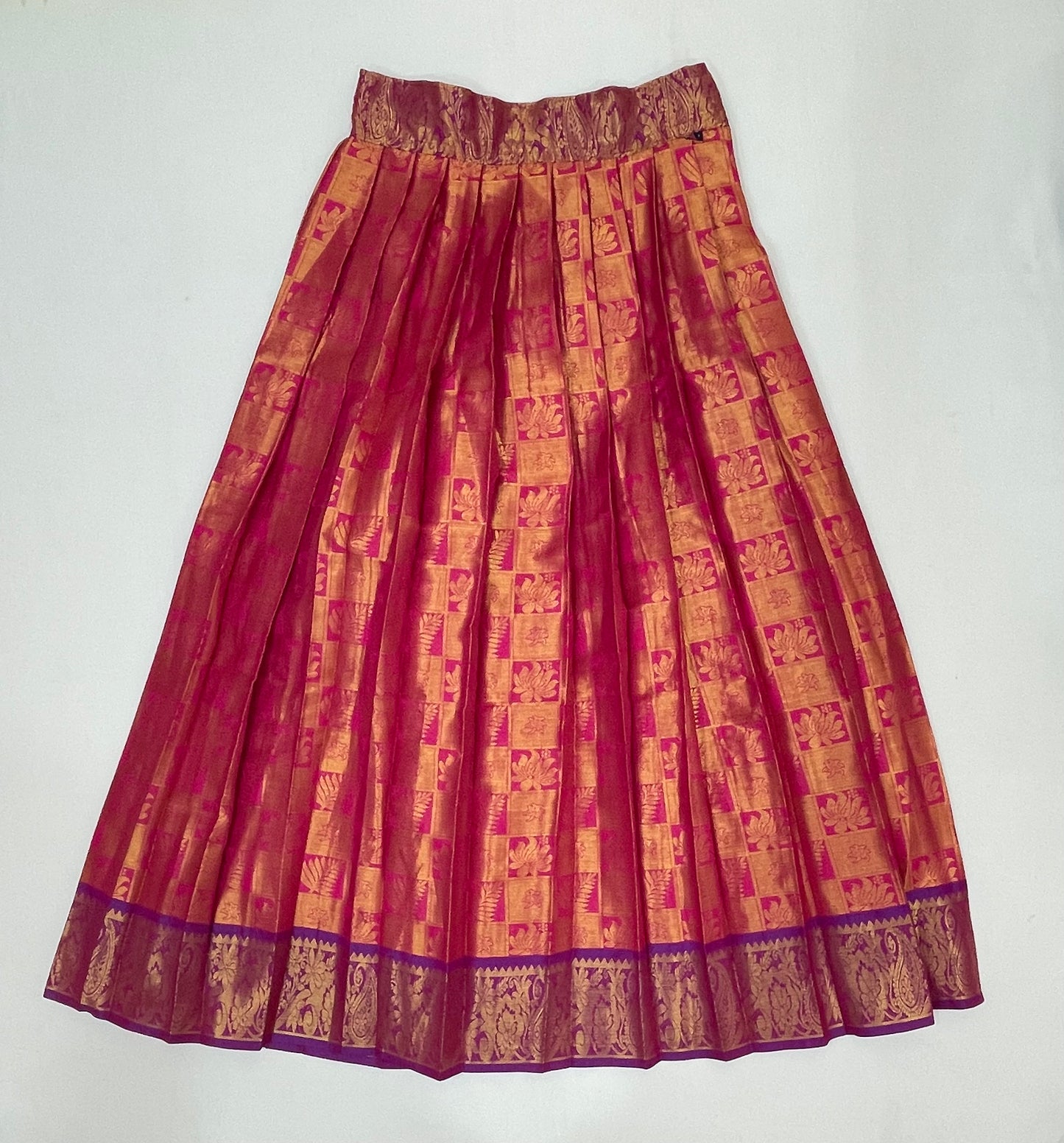 Pink Colored Art Silk Half Saree Set With Zari Work In Chandler