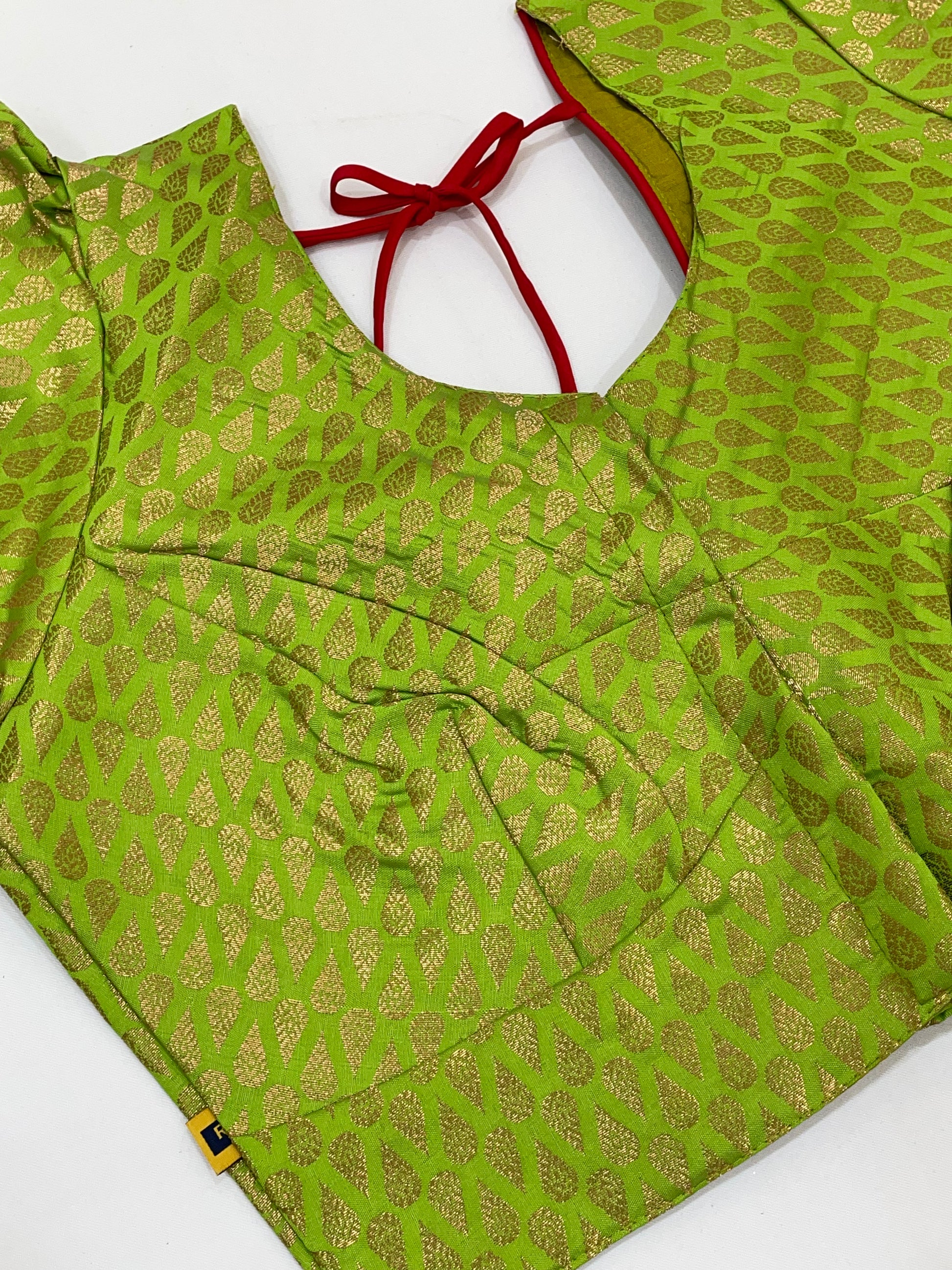 Green Colored Art Silk Half Saree Set In Surprise