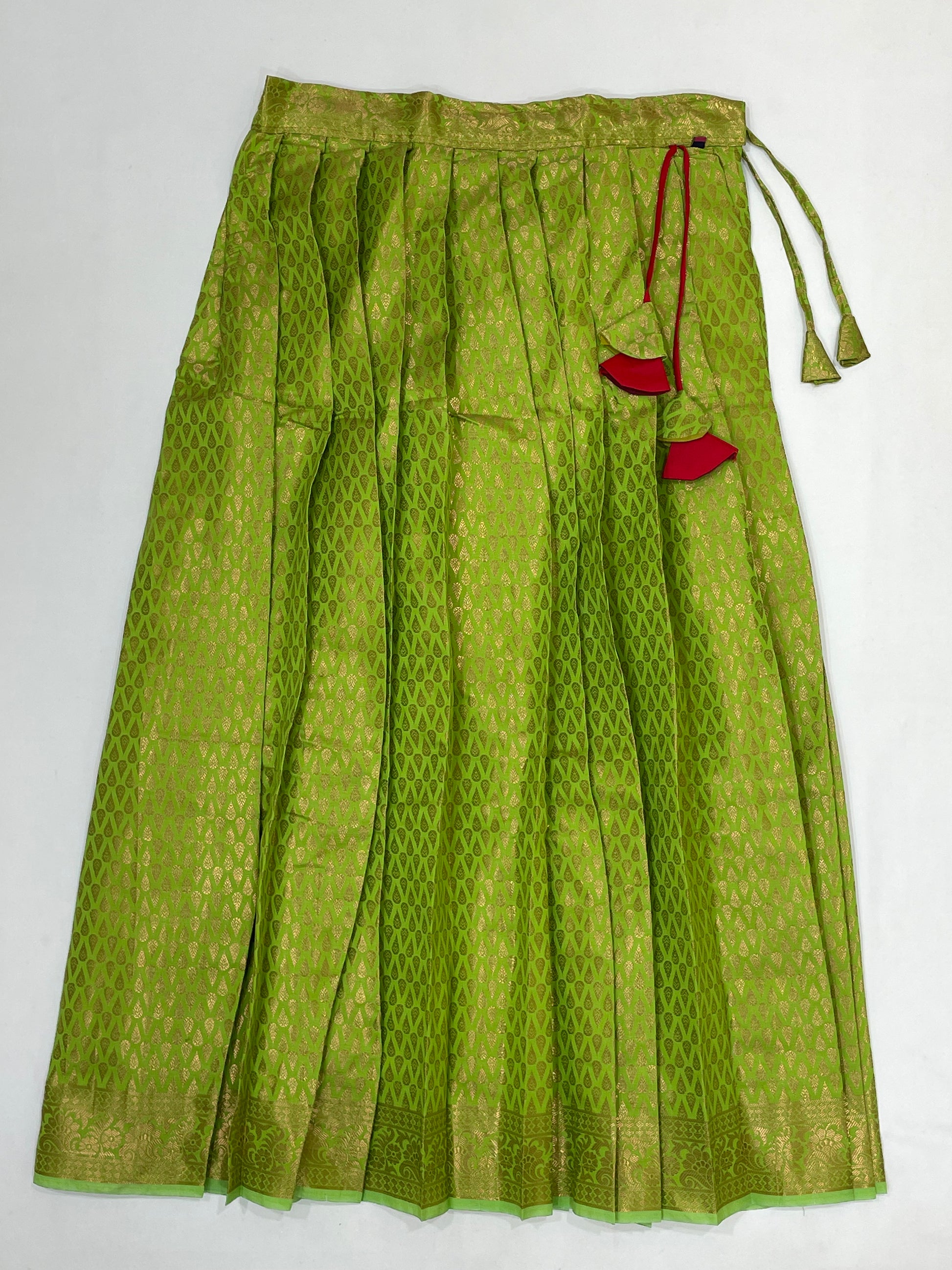 Green Colored Art Silk Half Saree Set In Suncity
