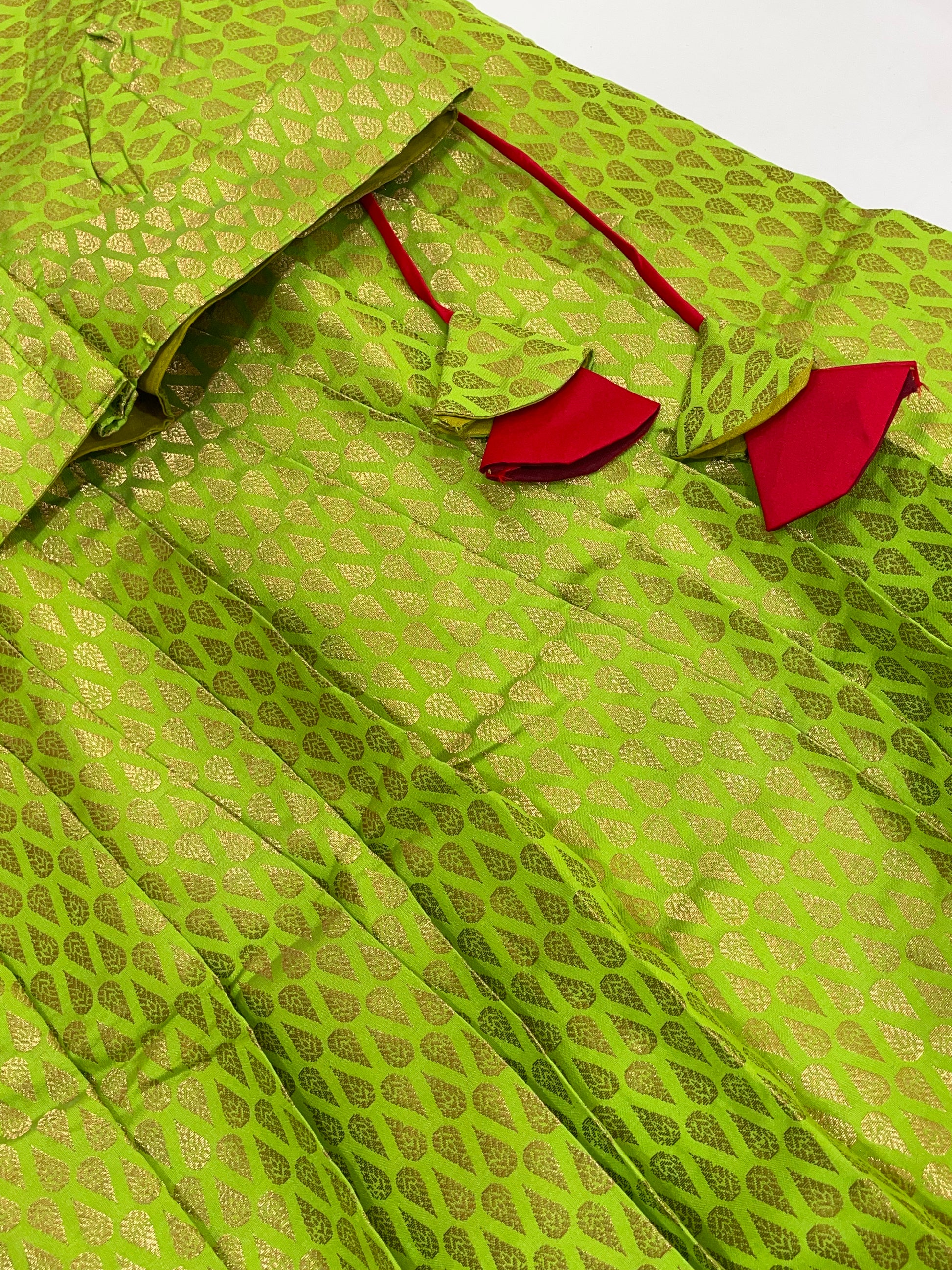 Green Colored Art Silk Half Saree Set In Chandler