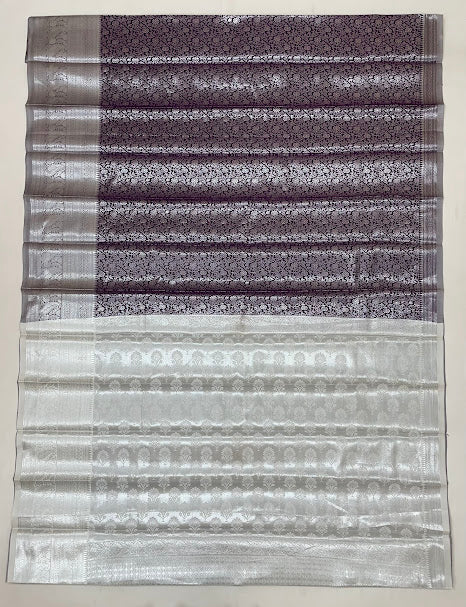 Dark Purple Color Art Silk Saree With Designer Zari Work In Tempe