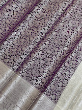 Dark Purple Color Art Silk Saree With Designer Zari Work In Surprise