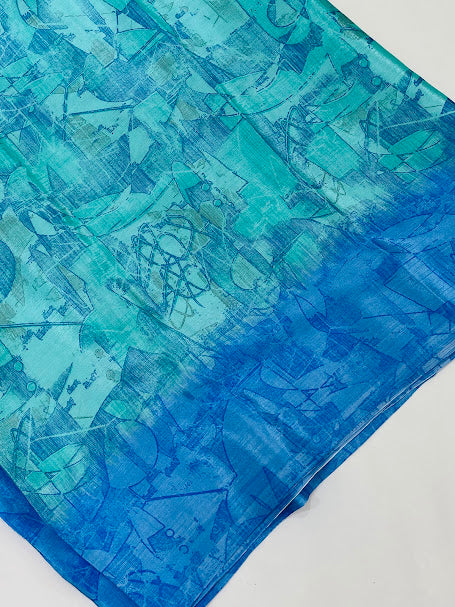 Rama Green Color Crepe Silk In Mesa