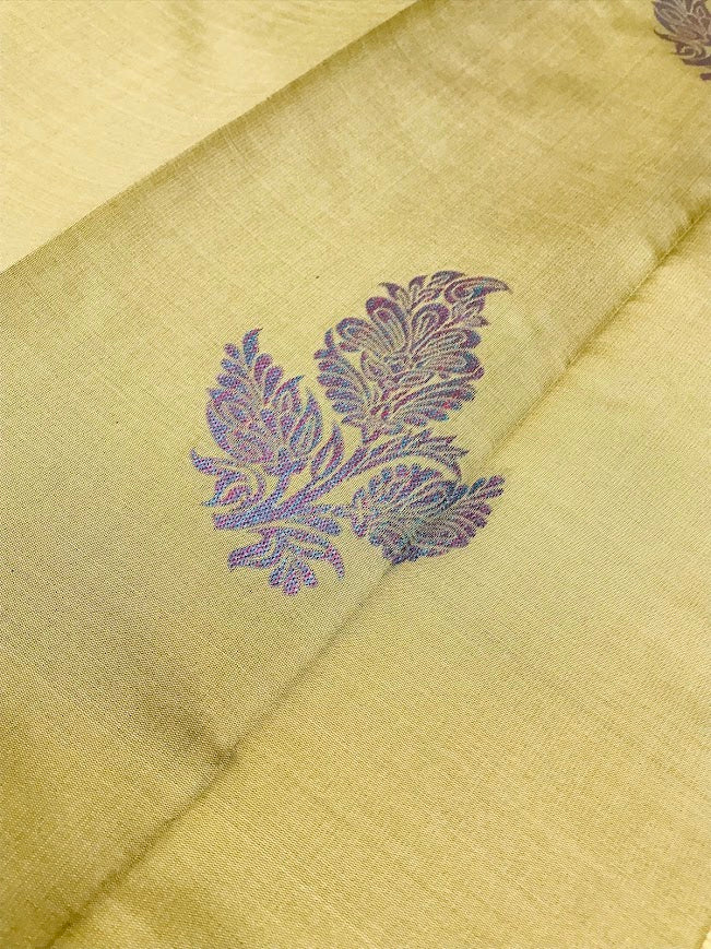 Beautiful Olive Green Color Kanchi Silk Saree For Women In Surprise