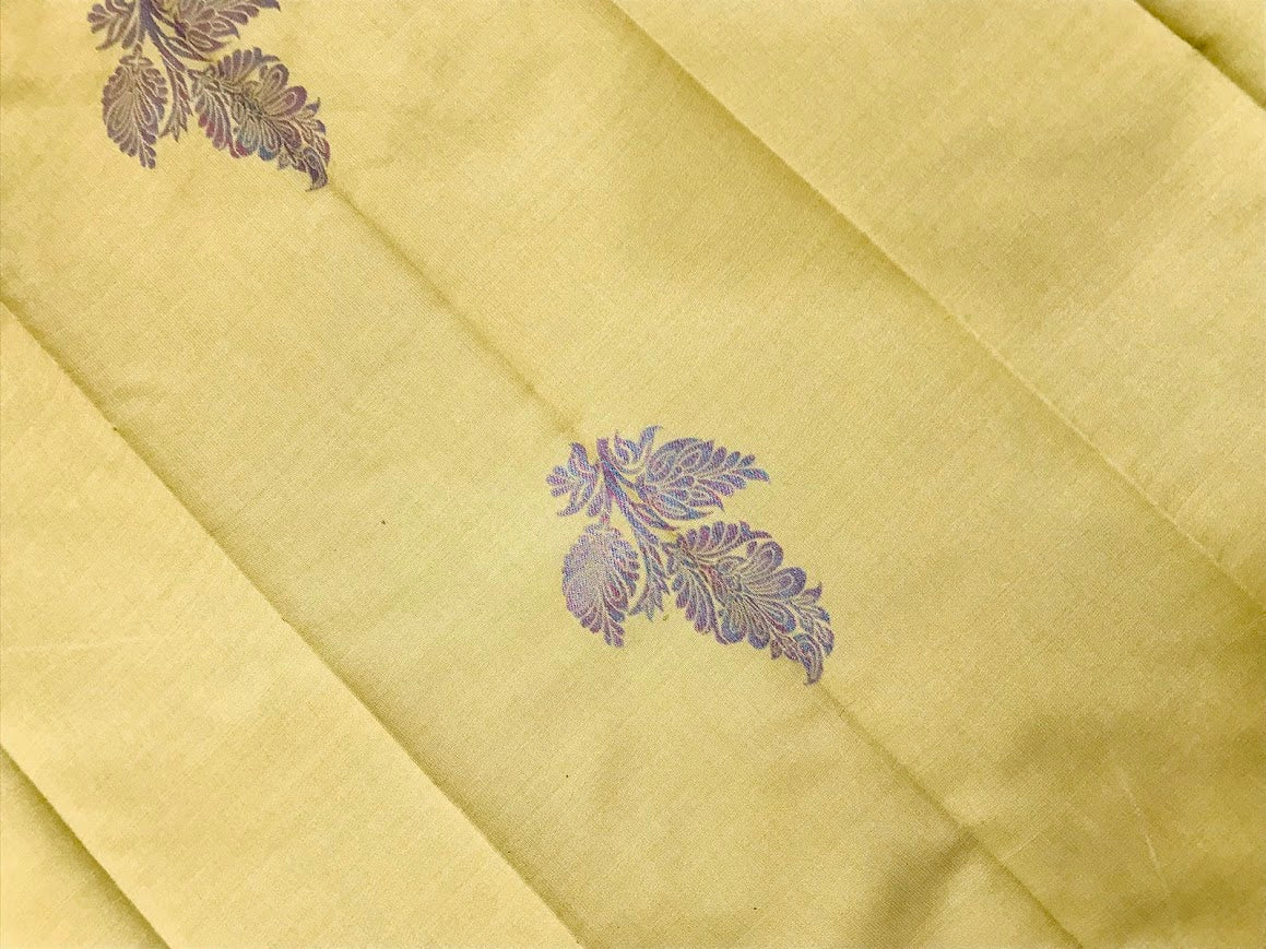 Beautiful Olive Green Color Kanchi Silk Saree For Women In Tempe