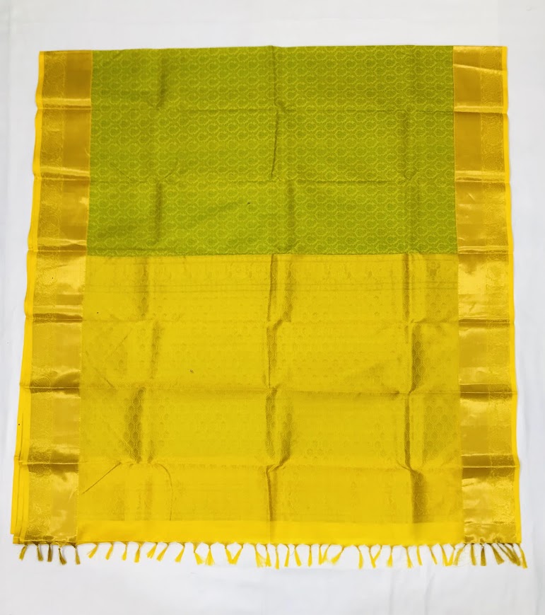 Green Color Kanchi Silk Saree With Gold Zari Work In Chandler