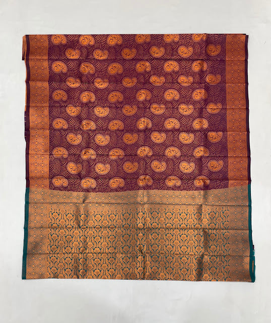 Elegant Dark Purple Color Art Silk Saree Golden Zari Border In Arizona