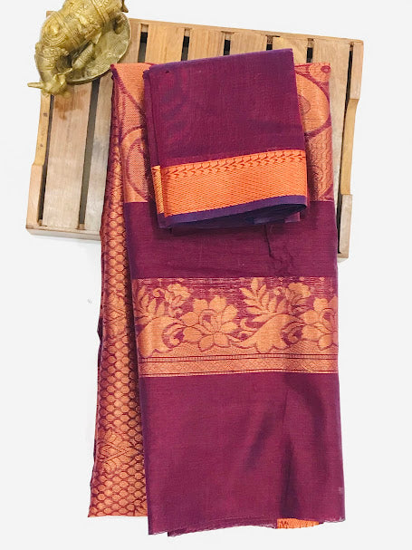 Maroon Color Pure Kanchi Silk Saree With Full Zari Work Near Me