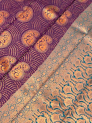 Elegant Dark Purple Color Art Silk Saree In Tempe