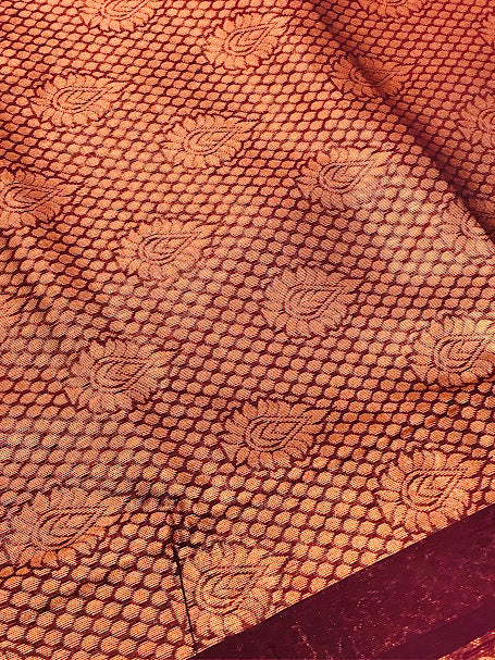 Charming Maroon Color Pure Kanchi Silk Saree In Chandler
