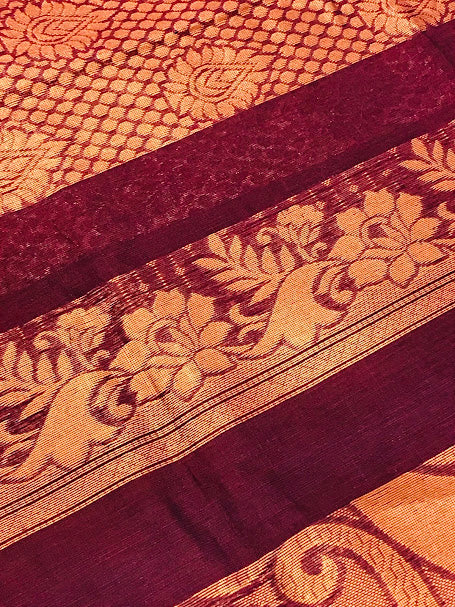 Gorgeous Maroon Color Pure Kanchi Silk Saree With Full Zari Work In Suncity