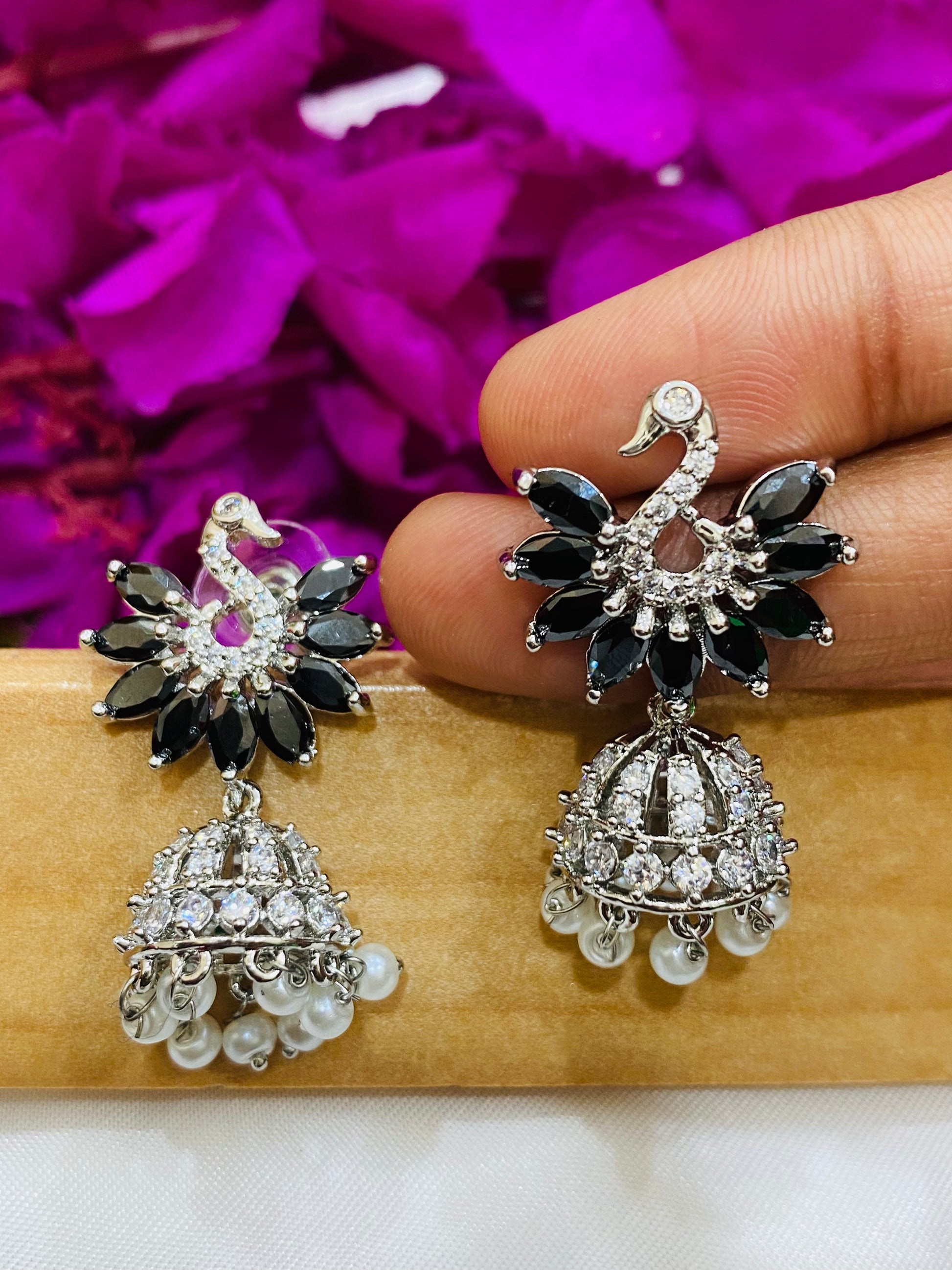 Pretty Black Colored  Earrings In Gila Bend