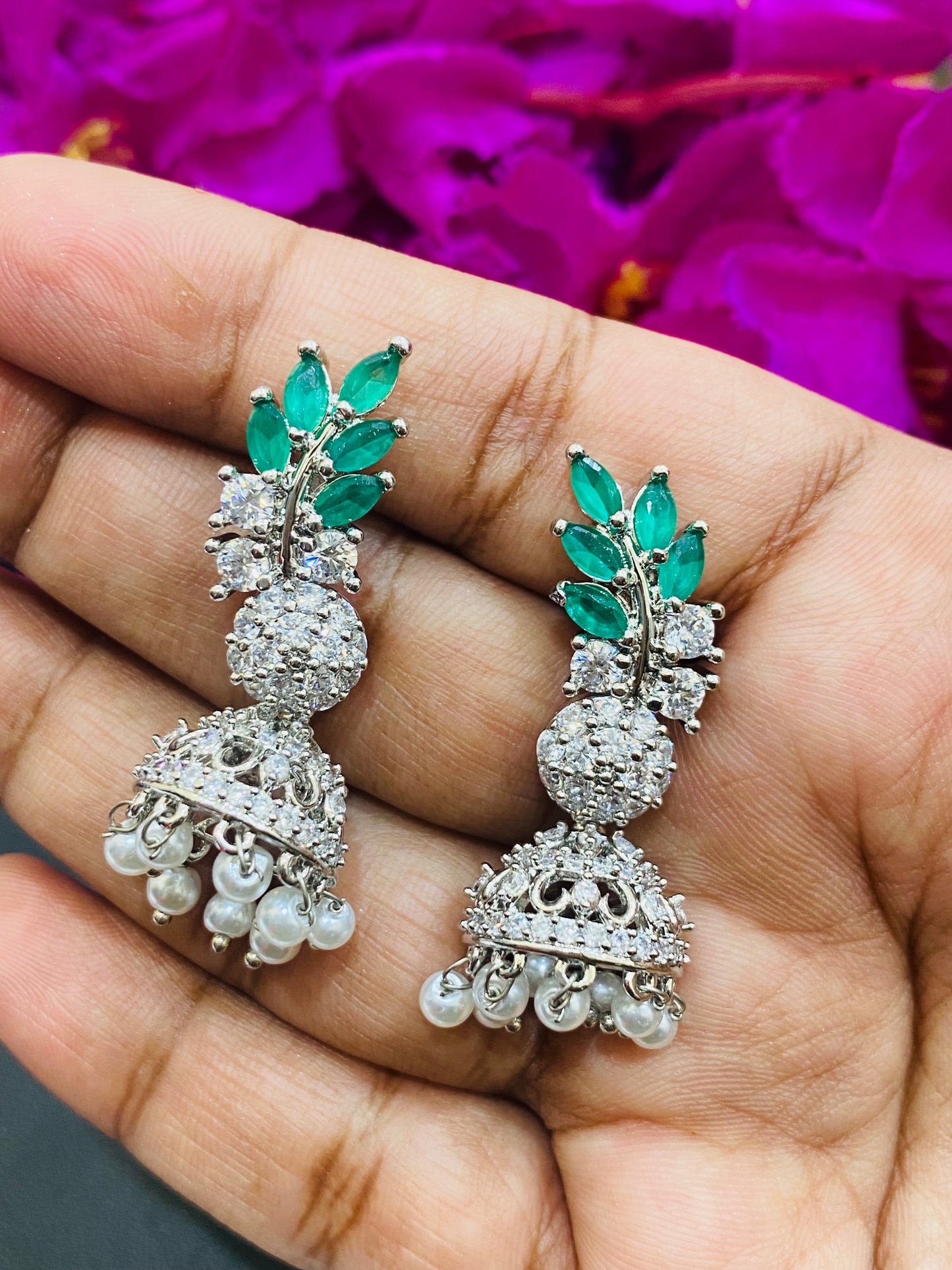 Oxidized Jhumka Earrings For Women In Cotton Wood