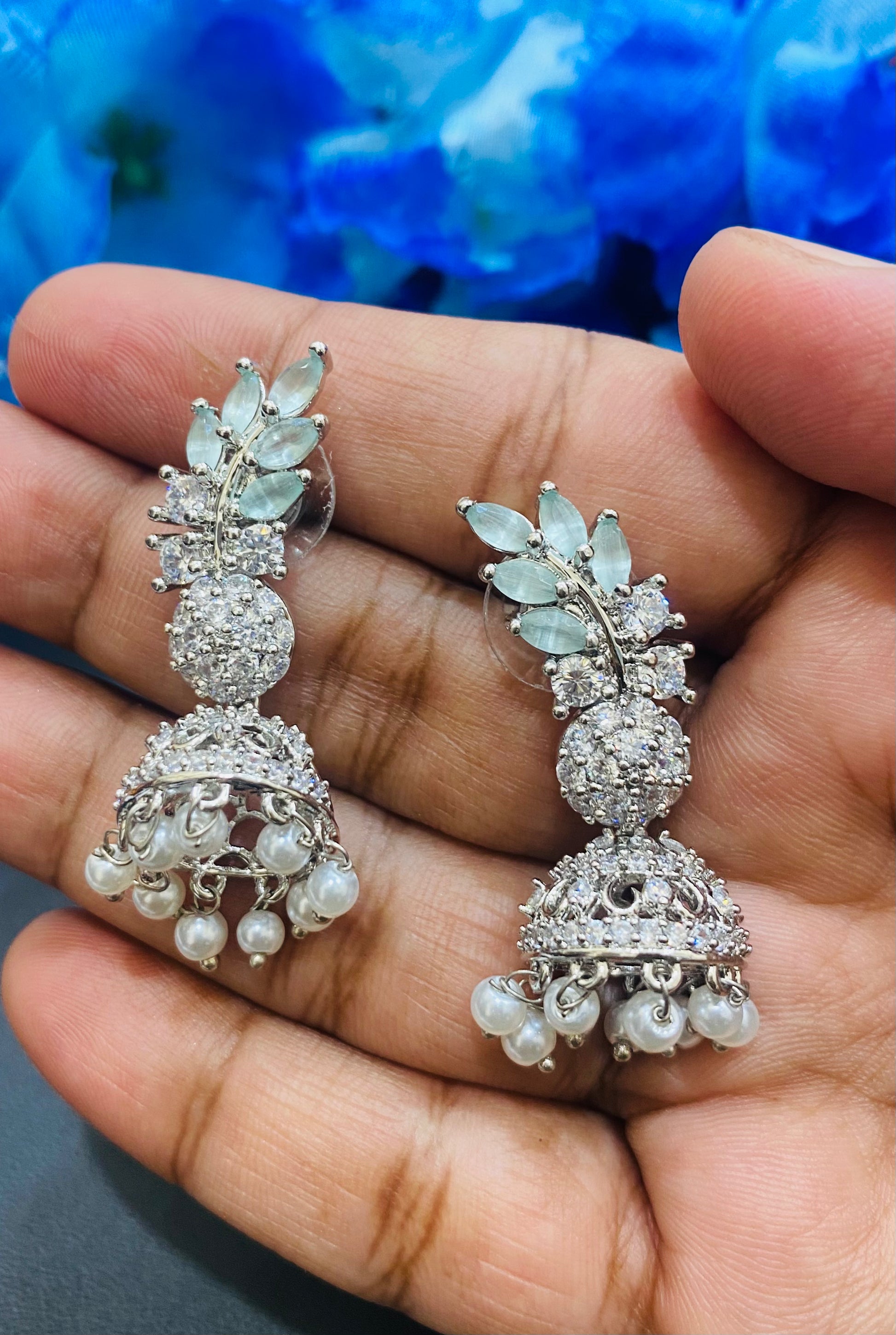 Stone And Beaded Work Earrings In Apache Junction