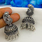 Elegant Traditional Silver Oxidized Designer Peacock Earrings In USA