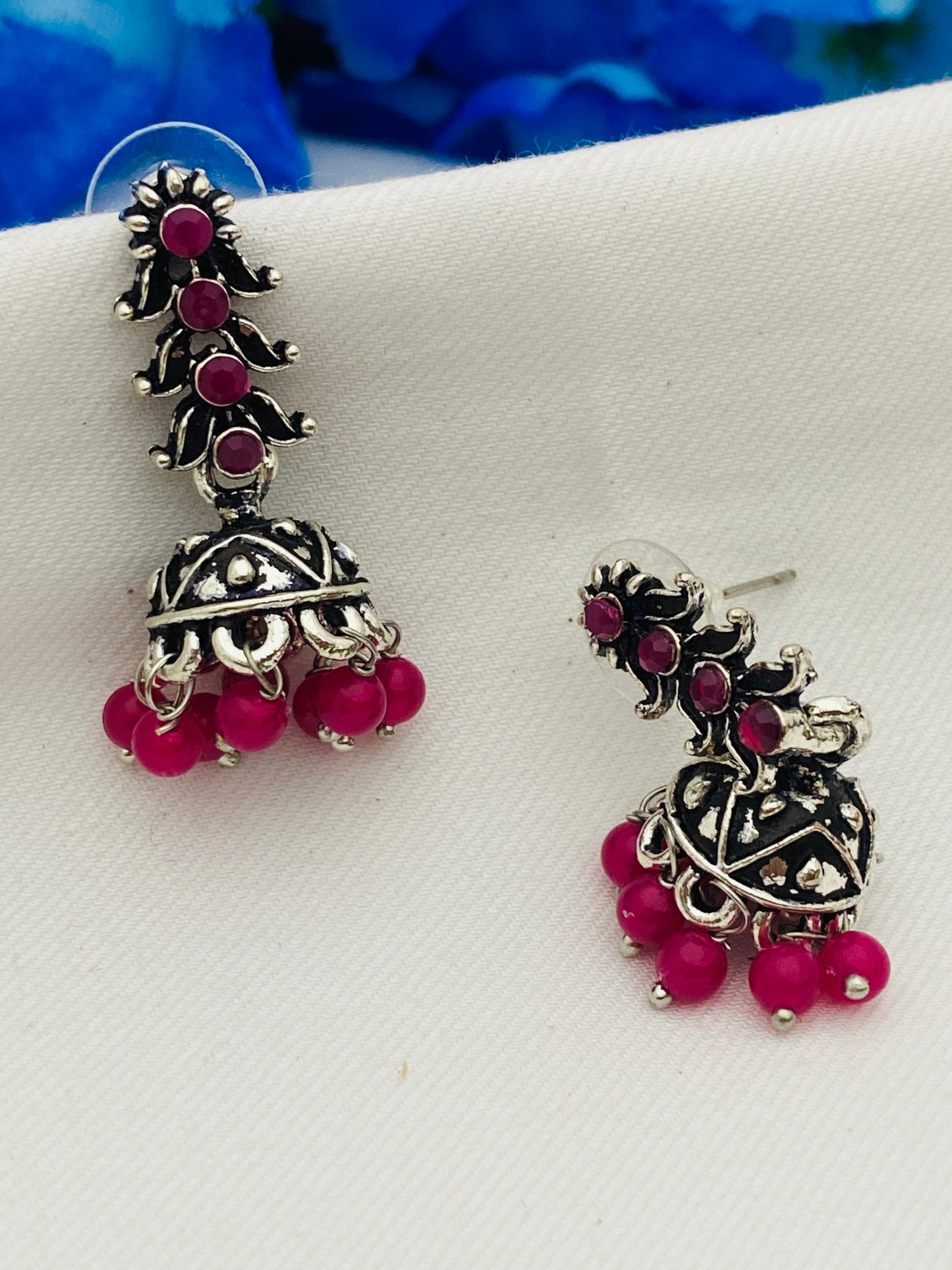 Pretty Antique Pink Long Stone Earrings Near Me