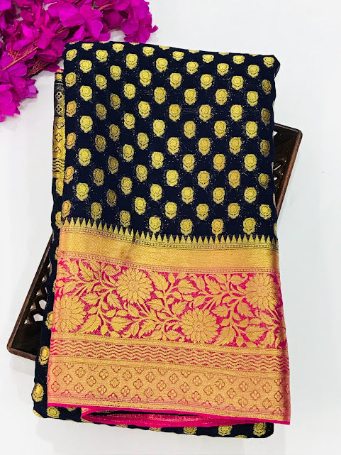 Gorgeous Blue Colored Sarees Near Me
