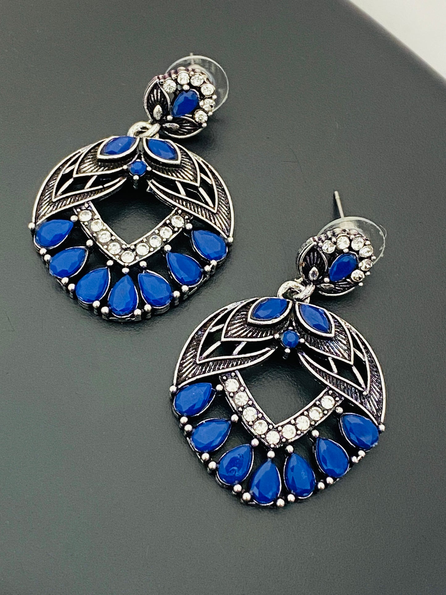 Leaf Design Oxidized Earrings In Casa Grande