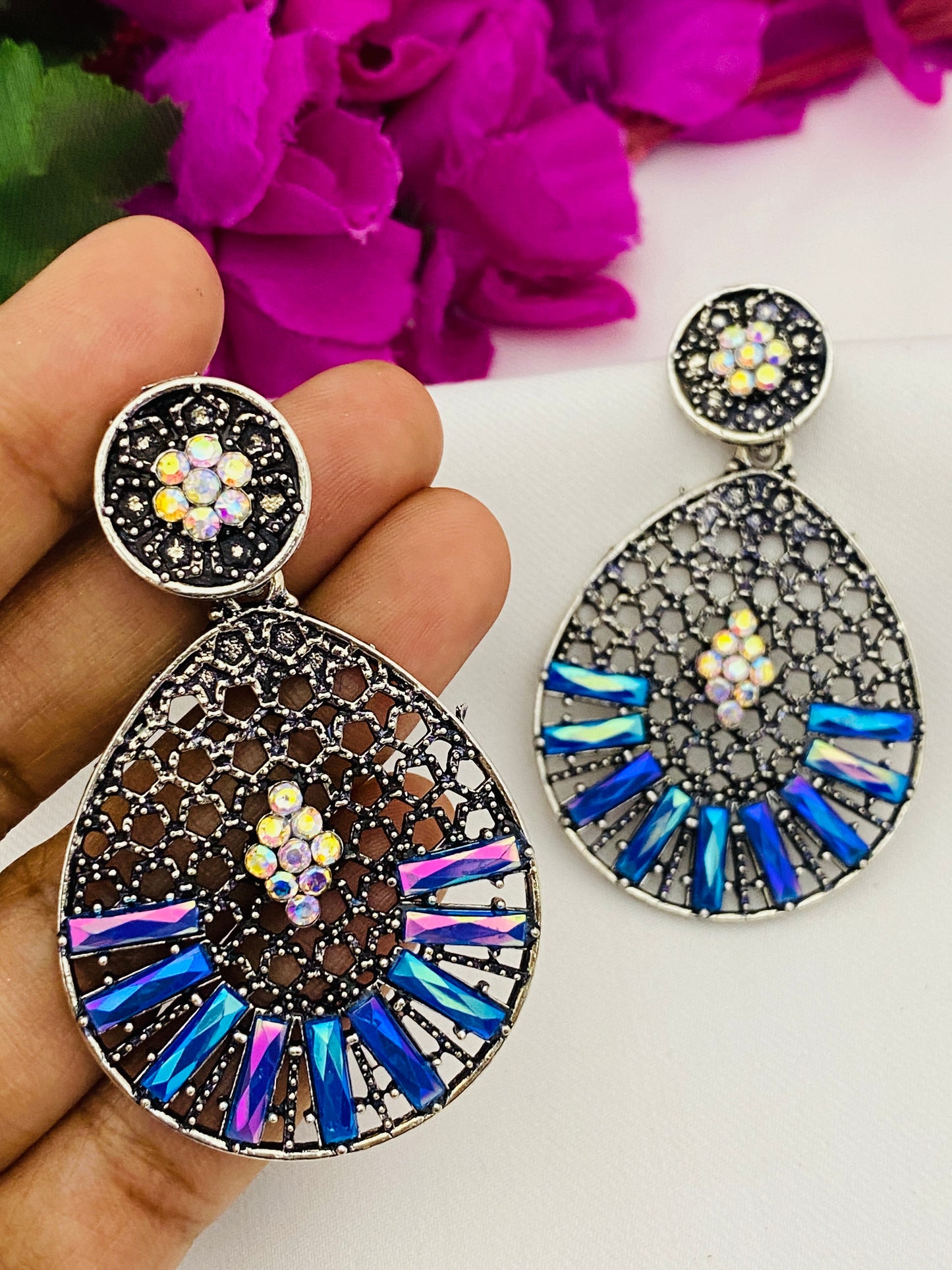 Attractive Multicolor Stone Earrings In USA