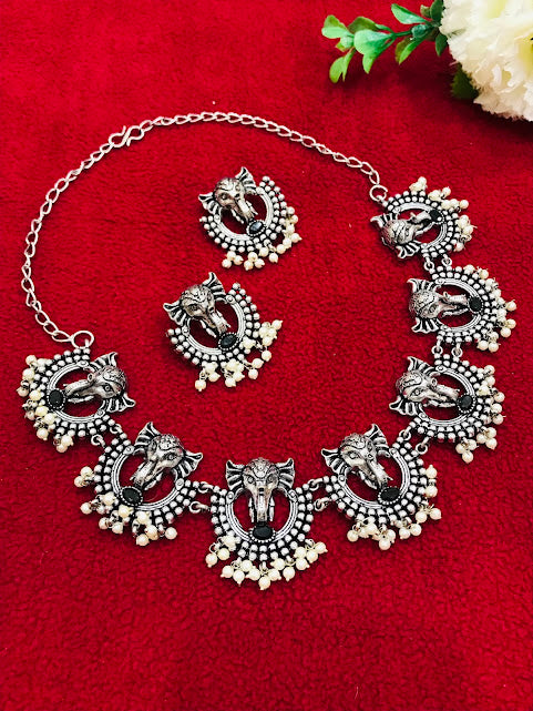 Oxidized Necklace With Earrings Sets In Tempe