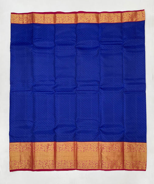 Navy Blue Color Pure Kanchi Silk Gold Zari Work Saree In Chandler