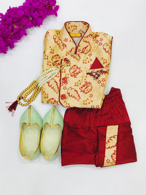 Sherwani Juttis With Brooch Pin And Pearl Mala Near Me