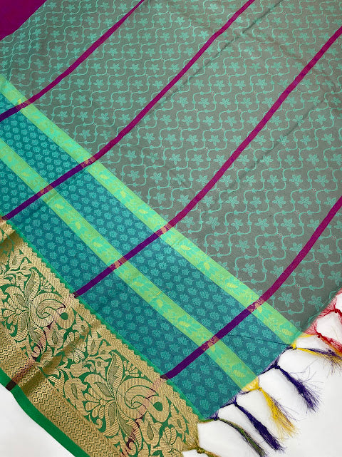 Purple Color Pure Kanchi Silk Saree In Suncity