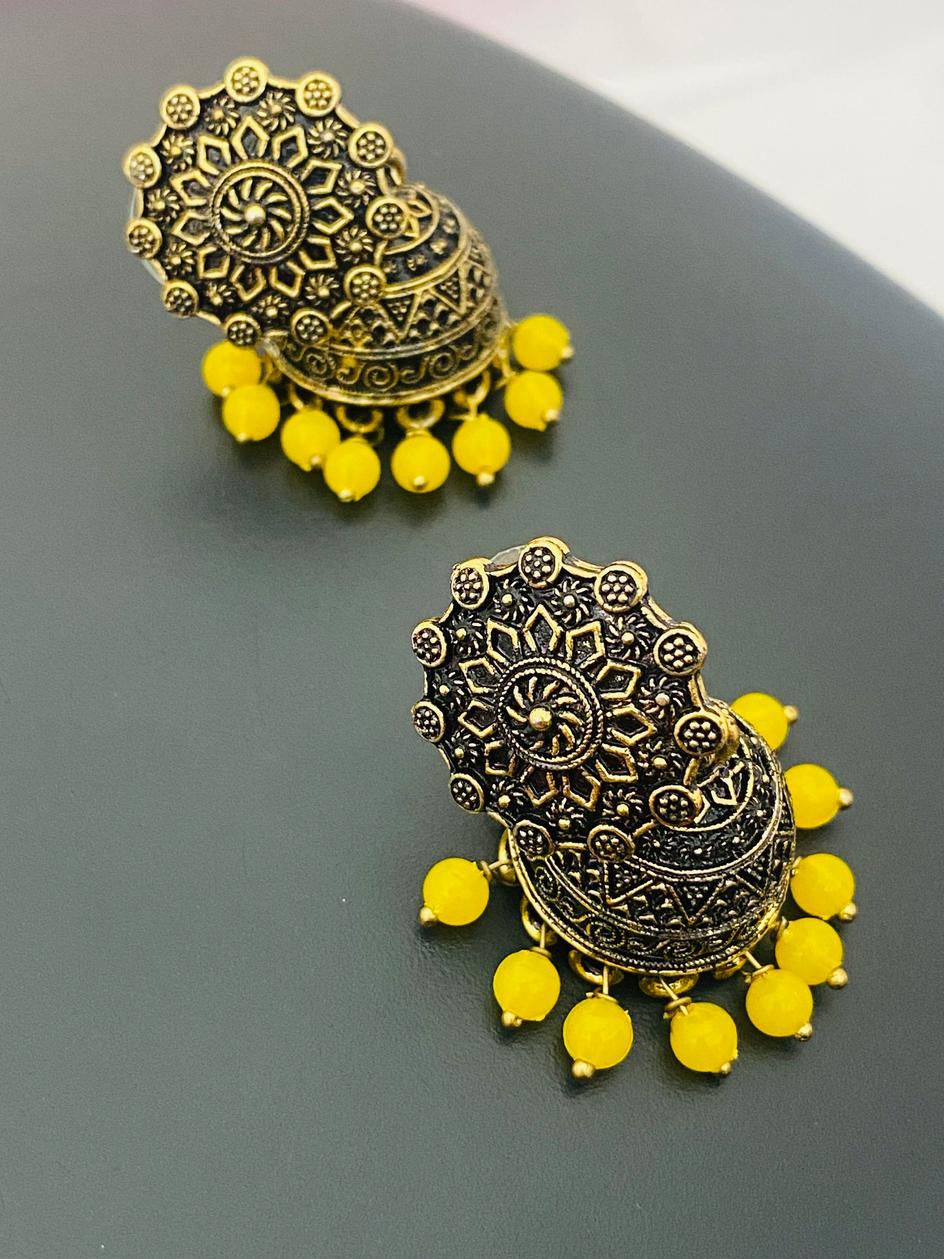 Trendy Antique Gold Jhumkas In USA