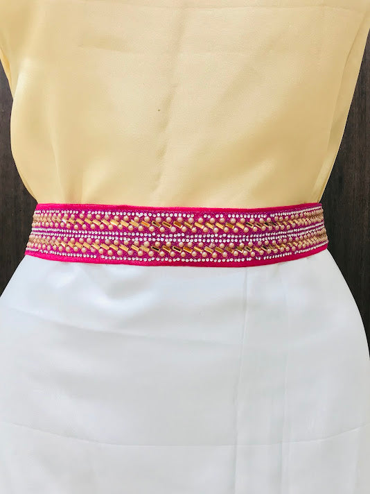 Attractive Pink Color Waist Belt In Yuma