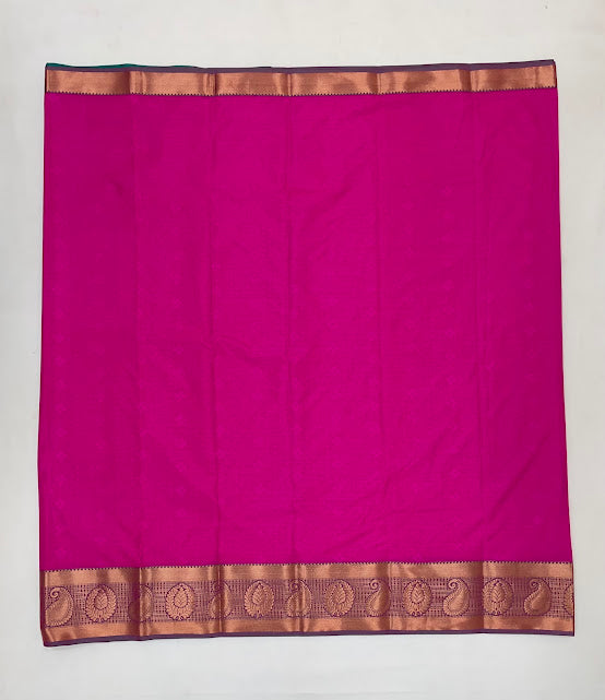 Pink Color Soft Silk Saree With Zari Work For Women In Tempe