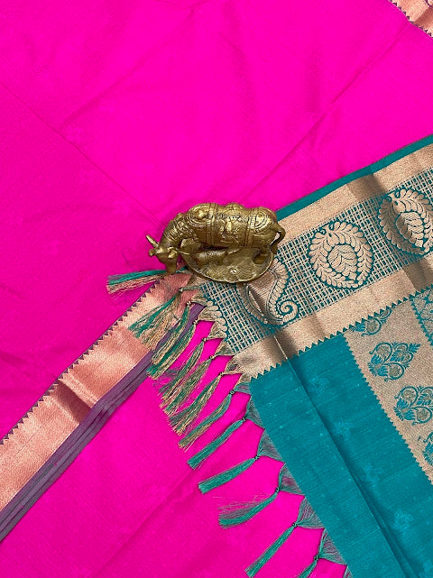 Pink Color Soft Silk Saree With Zari Work For Women In Chandler