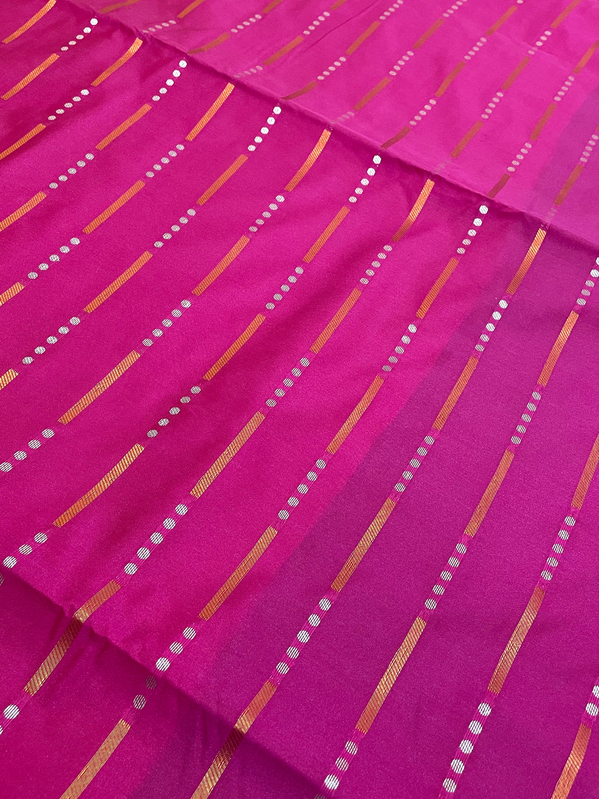 Pink Color Soft Silk Saree With Contrast Rich Pallu In Peoria