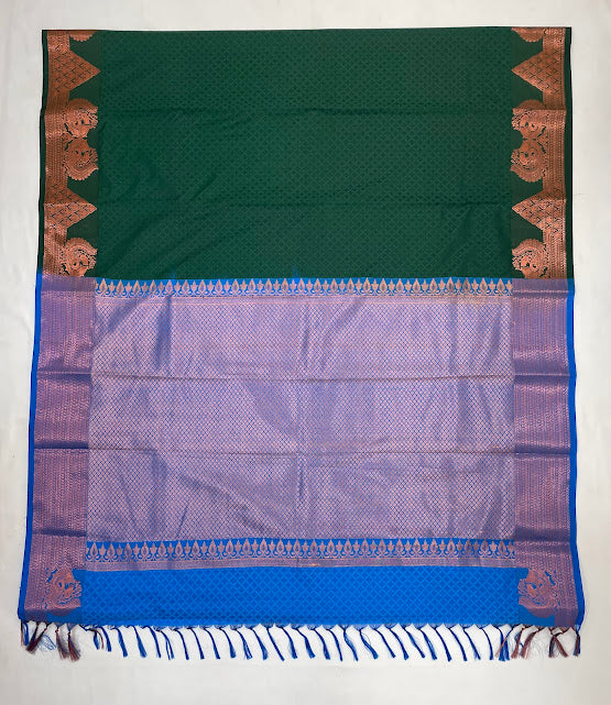 Green Soft Silk Saree With Zari Work For Women In Mesa