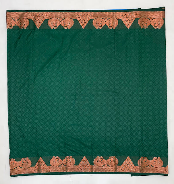 Green Soft Silk Saree With Zari Work For Women In Tempe