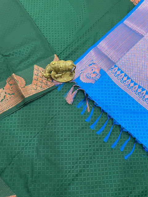 Green Soft Silk Saree For Women In Chandler