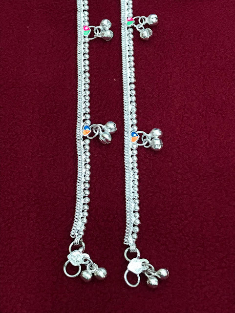 Silver Color Anklets With Stones And Beads In USA