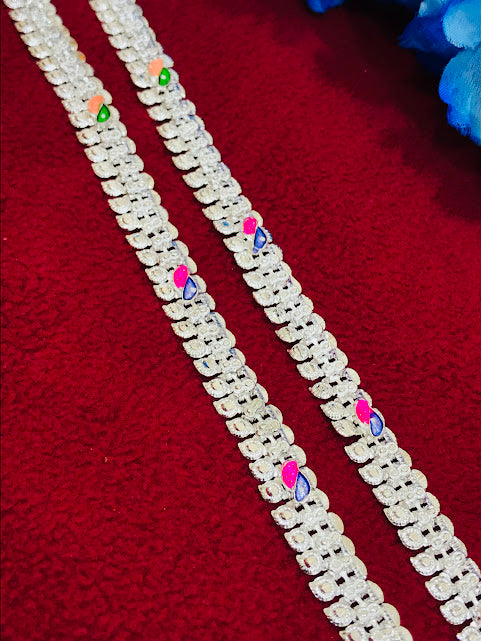 Multicolor Stoned Anklets In Gilbert