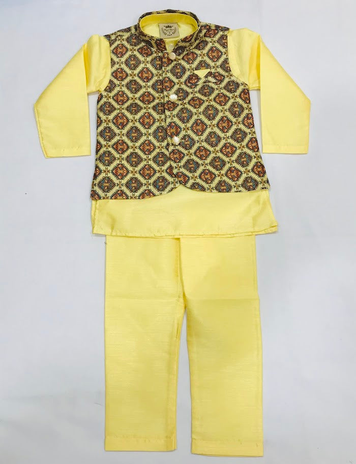 Full Sleeves Solid Kurta & Salwar With Unique Design Jacket In USA