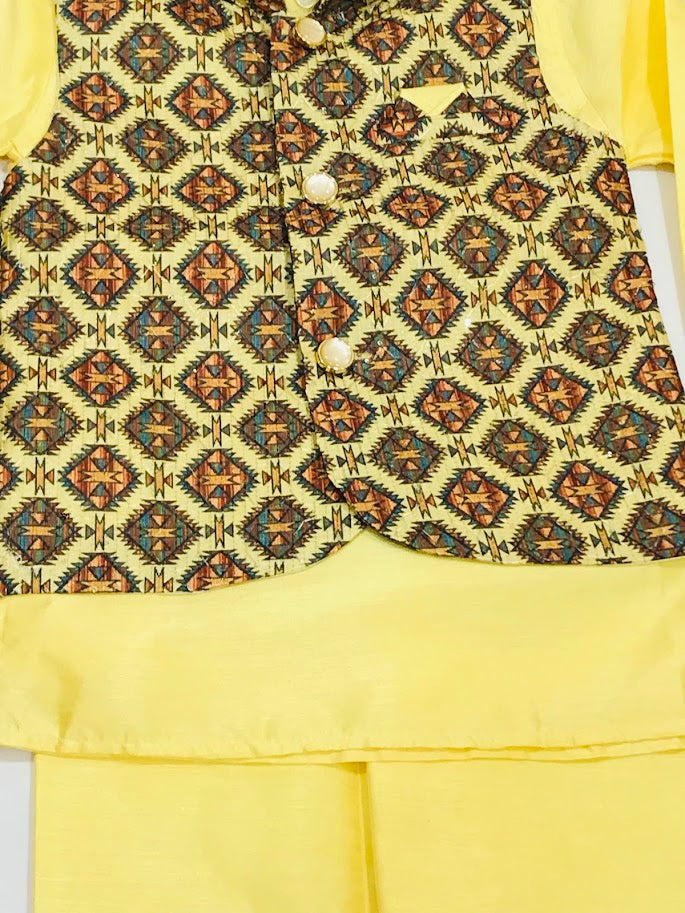 Sandel Salwar And Pant With Brown Jacket In Yuma