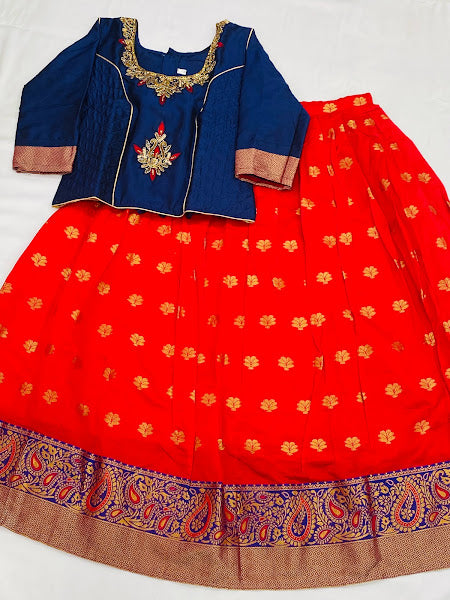 Embroidery Work In Kids Lehenga Choli In Phoenix