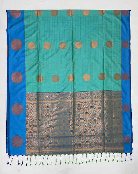 Green Soft Silk Saree With Zari Work In Peoria