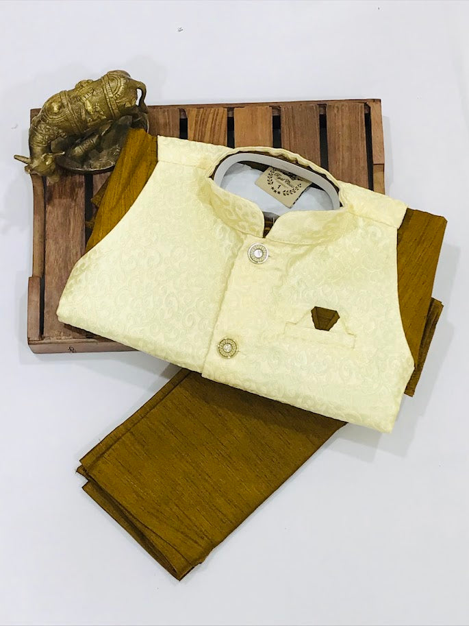 Olive Green Color Sherwani Suits With Jacket Near Me